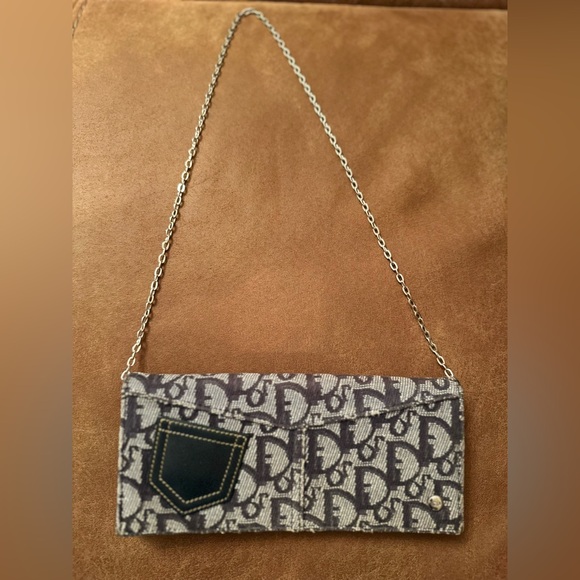 Dior Trotter Denim Long Wallet - Picture 1 of 13